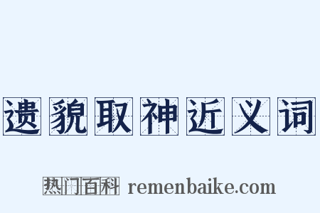 遗貌取神近义词是什么意思的图片